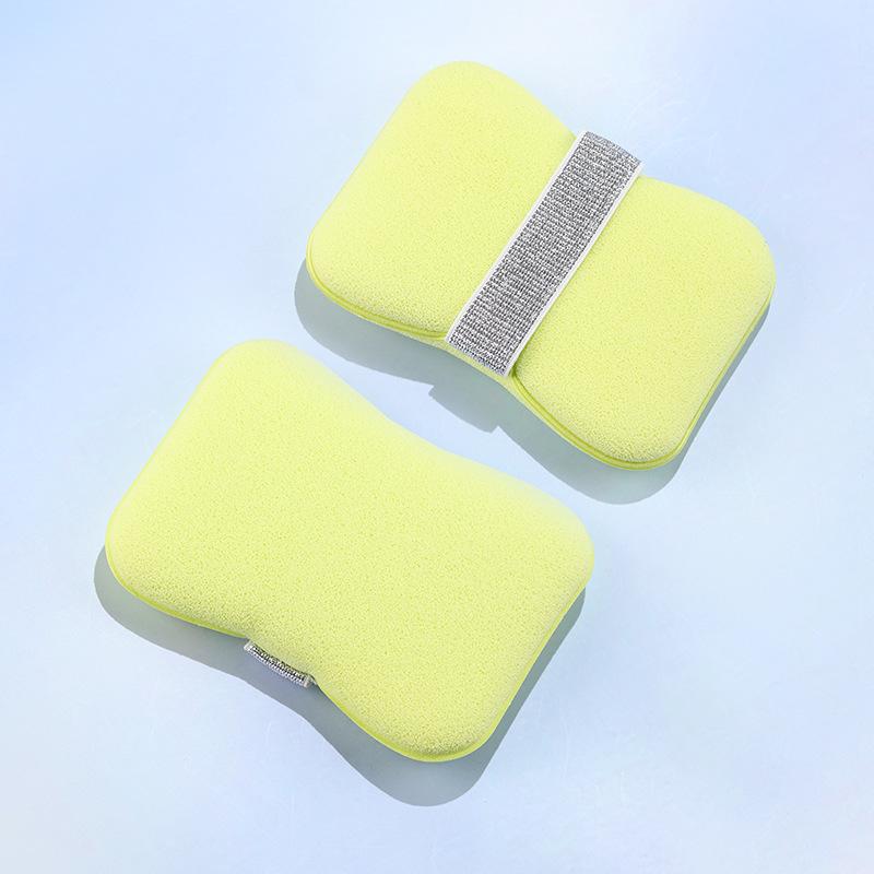 Časovo obmedzená ponuka 🧼 2v1 špongia do kúpeľa na uloženie mydla, vrecko na drhnutie s rýchlou penou a elastickým popruhom s včelieho plástu  🛁✨