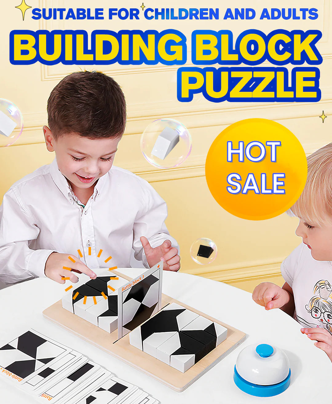 🧩 ČIERNO-BIELE MONTESSORI PUZZLE | | Veková skupina 3–8 rokov | Na rozvoj priestorovej logiky📚