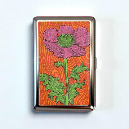 Retro Art‑Deco kovinski etui za kartice, RFID‑zaščita | VEYRA