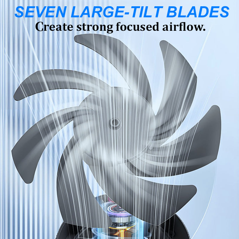 💨Tichý nabíjateľný mini ventilátor so 100 rýchlosťami｜Nastaviteľný o 180°, stolný/nástenný mini ventilátor✨