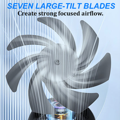 💨Tichý nabíjateľný mini ventilátor so 100 rýchlosťami｜Nastaviteľný o 180°, stolný/nástenný mini ventilátor✨
