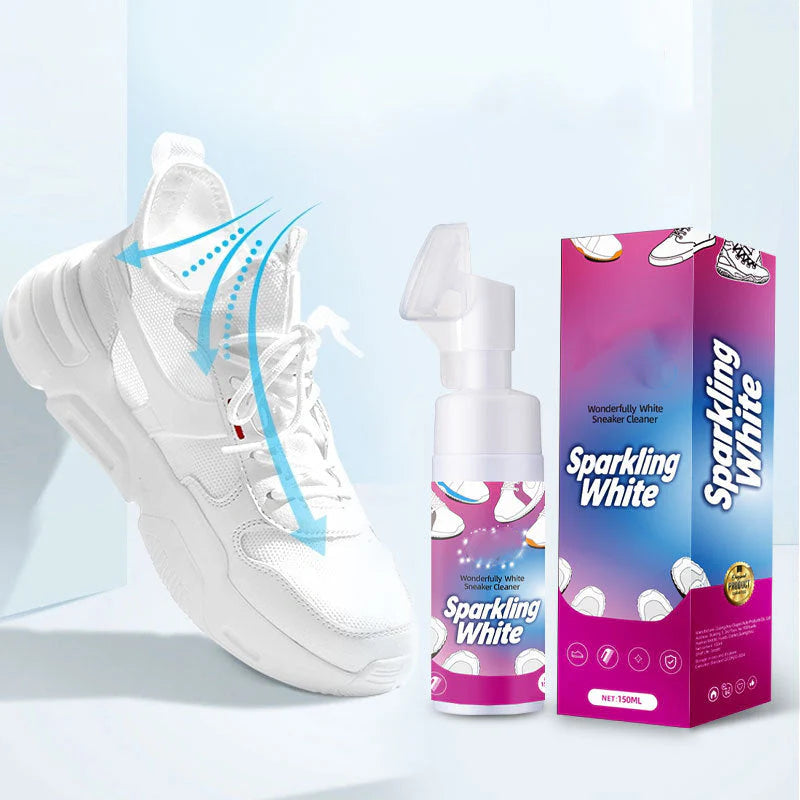 👟 Udržujte svoje biele topánky v lesku – Penový čistič topánok bez vody so zabudovanou kefkou – Platba pri doručení ✨🧼