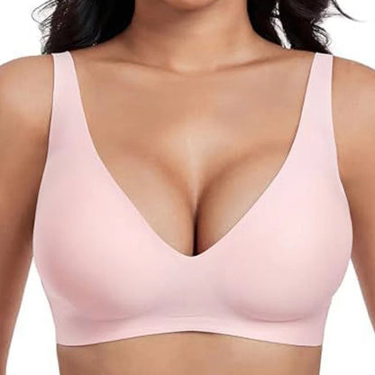 Jelly Wireless Dámske pohodlné bezdrôtové podprsenky Push Up Bralettes Bezšvové tričká Podprsenky Deep V Podprsenky na každodenné nosenie