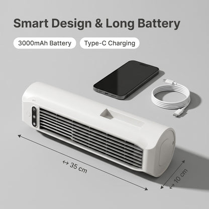 Časovo obmedzená ponuka 🍳 3-v-1 bezlopatkový cirkulačný ventilátor | Chladivý účinok, určený pre kuchyňu 💨🏠