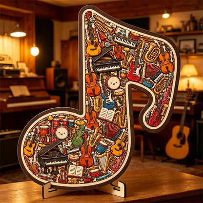 🎸 Vychutnajte si kreatívnu hudobnú výzvu – Puzzle v tvare dreveného hudobného nástroja – Platba pri prevzatí 🧩