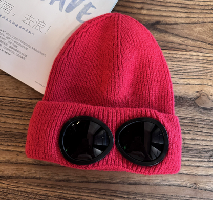 Pletena zimska kapa z vgrajenimi očali | WARM