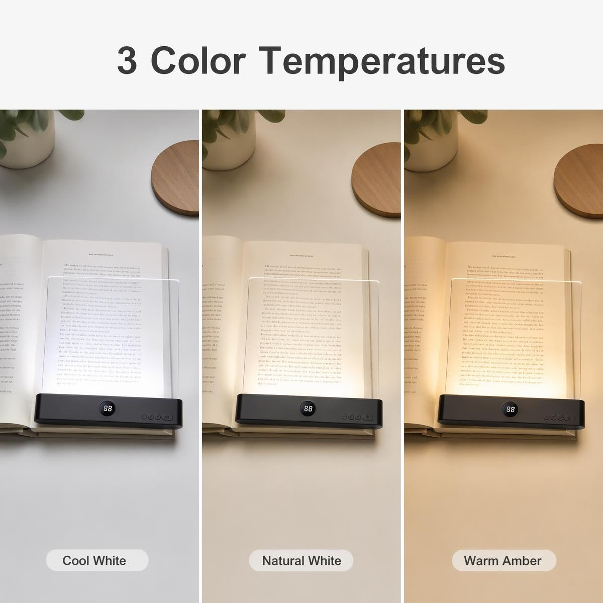 Prenosna LED lučka za branje s tremi barvnimi temperaturami | READ