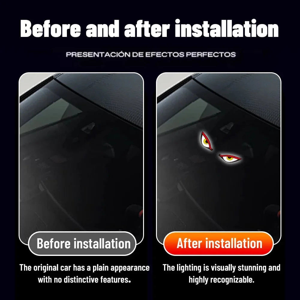 🔥Posledný deň – zľava 49 % – 🚗Solárna LED lampa do auta Demon Eye