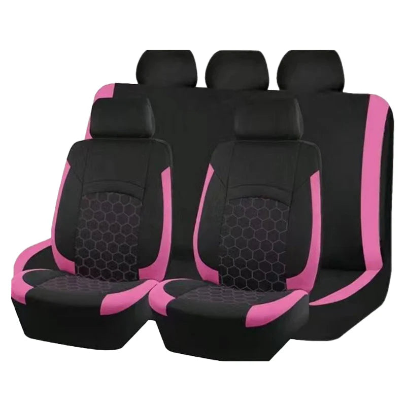 🚗9-dielna univerzálna sada poťahov na autosedačky pre 5 sedadiel, vodeodolná, odolná voči škvrnám, elastická, ochrana celého sedadla🧼