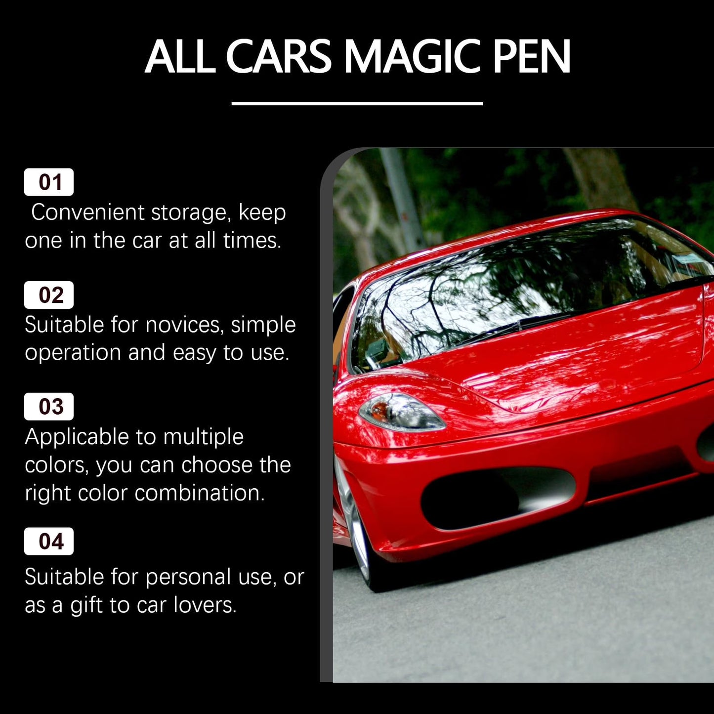 5 ml All Cars Magics Pen – pero na odstraňovanie škrabancov z auta, vodovzdorné, profesionálne opravné nástroje na starostlivosť o auto