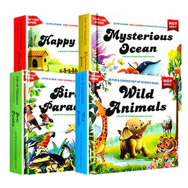 🦖 3D otroške knjige z živalskimi motivi - ✨ Vključuje poljsko avdioknjigo