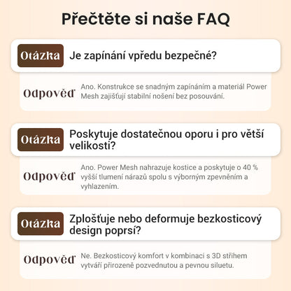 💝Kúpte 1 a získajte 1 zadarmo💝 Podprsenka bez kostíc so zapínaním vpredu pre ženy