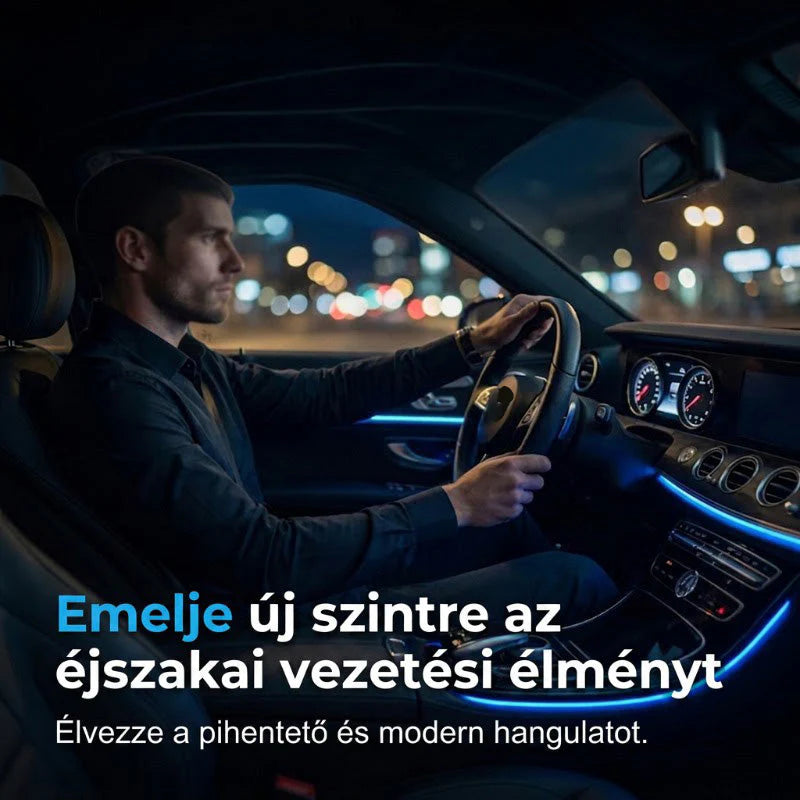 🌈Flexibilné optické ambientné osvetlenie v aute｜Nastaviteľné viacfarebné RGB osvetlenie, ktoré okamžite maximalizuje atmosféru vo vnútri auta🚗