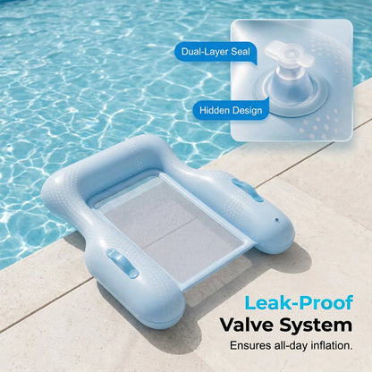 🏊‍♀️☁️Multifunkčná nafukovacia plávajúca posteľ, ergonomické ležadlo k bazénu, nevyhnutnosť na dovolenky a vodné aktivity