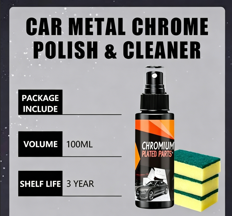 Časovo obmedzená zľava 🚗 Leštidlo na chrómované kovy | Odstraňuje oxidovanú hrdzu a rozjasňuje 🔧