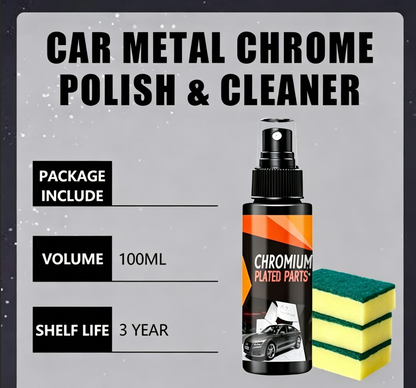 Časovo obmedzená zľava 🚗 Leštidlo na chrómované kovy | Odstraňuje oxidovanú hrdzu a rozjasňuje 🔧