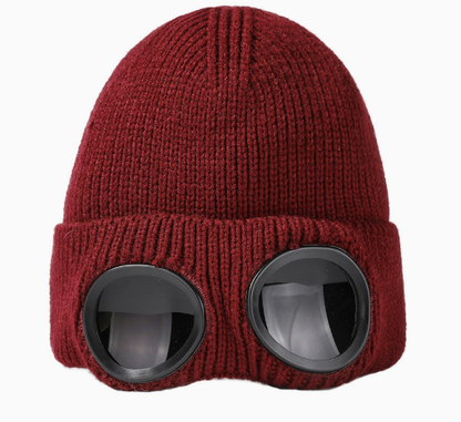 Pletena zimska kapa z vgrajenimi očali | WARM