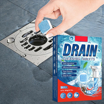 🚰✨ Šumivé tablety na čistenie odtokov: Rozpúšťa vlasy, odstraňuje mastnotu, dezodoruje a chráni potrubie – nevyhnutnosť pre každú domácnosť
