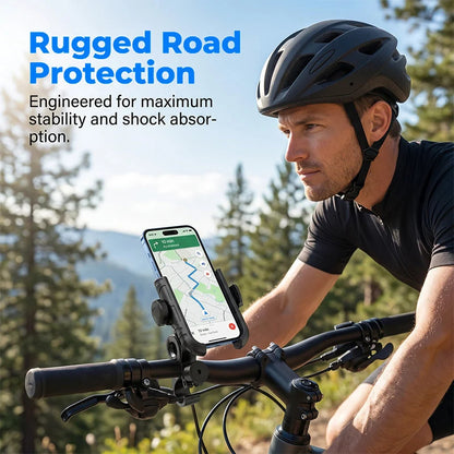 🚴Časno omejen 50 % popust🔒Nosilec za kolo z eno roko za hitro odpiranje, univerzalni vrtljivi nosilec za navigacijo za mobilni telefon, odporen proti udarcem