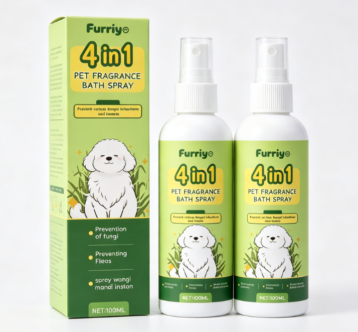 Časovo obmedzená zľava 50 % 🌿 Suchý šampón pre domáce zvieratá 4 v 1 v spreji - zázrak bezvodého čistenia s prírodným rastlinným extraktom 🐶