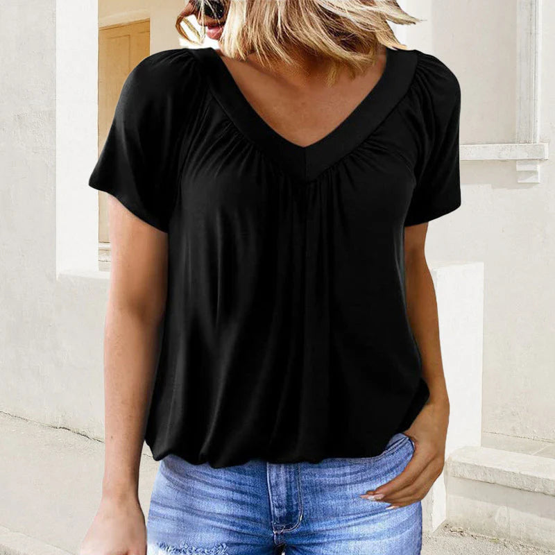 👚Plisované ležérne tričko na každodenné nosenie doma