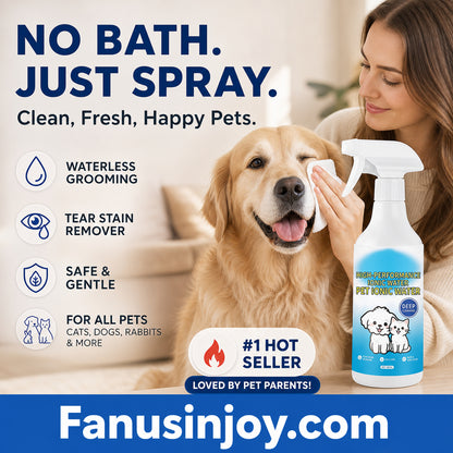 ✨Časovno omejen 50 % popust🛁 Čistilni sprej z ionskimi ionizatorji za hišne ljubljenčke - odstranjuje madeže od solz in rumene brade, čudežna nega brez pranja