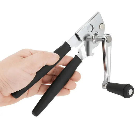 Ergonomický ručný otvárač konzerv s otočnou rukoväťou o 360°
