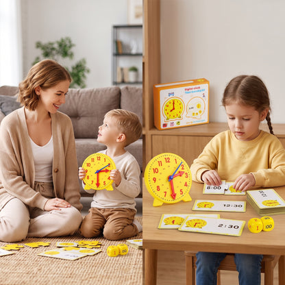 ⏰Časovno omejen 50 % popust🃏 Učni pripomoček za 3 roke, izobraževalni in zabaven otroški komplet za učenje časa