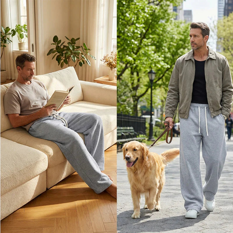 Pánske voľnočasové nohavice s voľnou šnúrkou, 👖