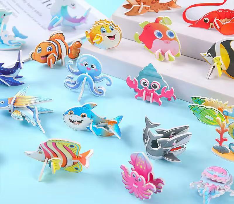 🎠Zabava za najmlajše! Naredi sam 3D risana sestavljanka | ROKR