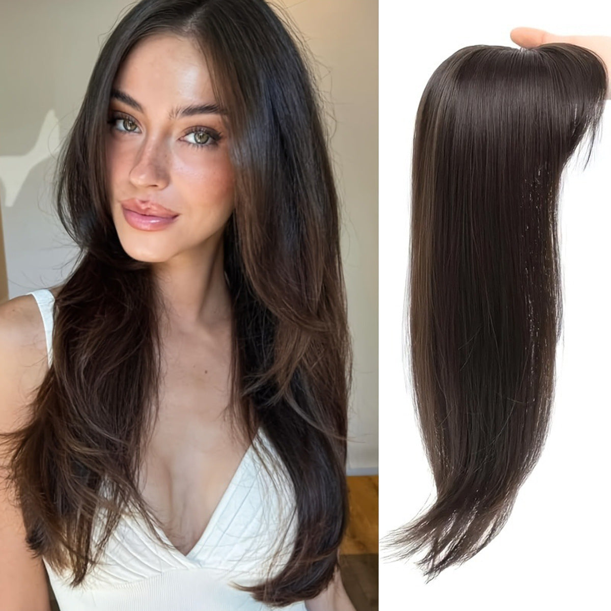 Vrchná vrstvená ofina pre ženy s rednúcimi vlasmi