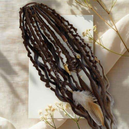 Rýchlo sa opotrebujúci festivalový účes s dredmi a konským chvostom