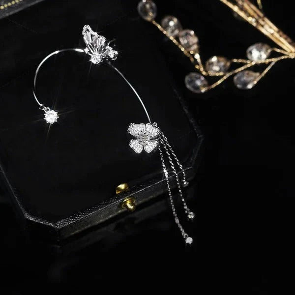 Náušnice Butterfly Tassel Ear Cuffs: sofistikované a elegantné