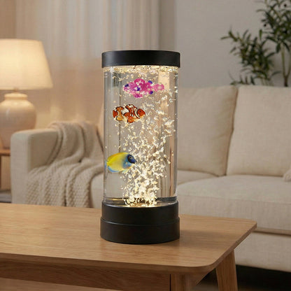 LED svietidlo do akvária s motívom bublinových rýb