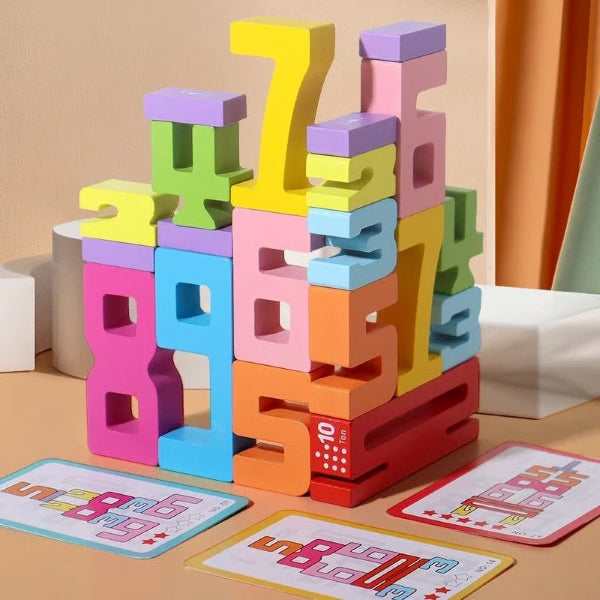 Leseni kocki s številkami Montessori | NUMBLOCK
