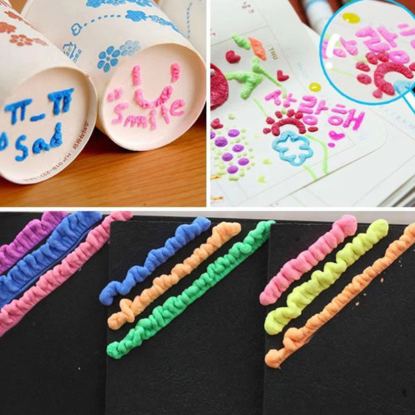 Čarobni flomasterji Puffy 3D – komplet 6 kosov | PUFFPENS