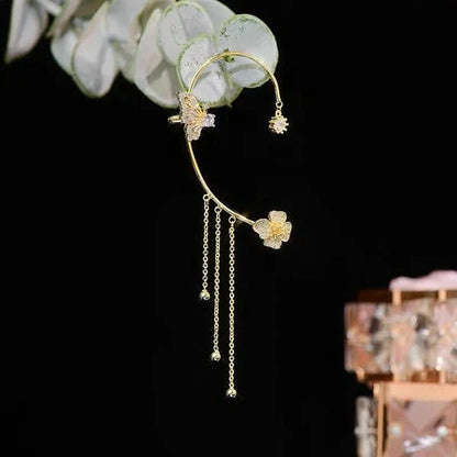 Náušnice Butterfly Tassel Ear Cuffs: sofistikované a elegantné