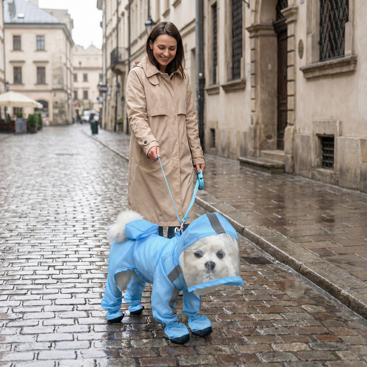 🌧️Nevyhnutná výbava pre malých psov v daždivých dňoch ｜Reflexný a nepremokavý pršiplášť pre domáce zvieratá✨