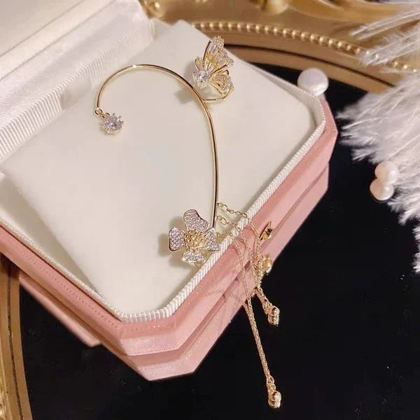 Náušnice Butterfly Tassel Ear Cuffs: sofistikované a elegantné