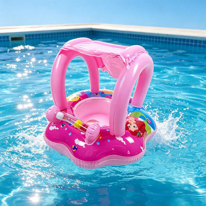 Časovo obmedzená zľava 50 % 💦 Nafukovacia plávajúca posteľ v štýle jachty s vstavanou vodnou pištoľou – nevyhnutnosť pre detské vodné hry v bazéne ⛵