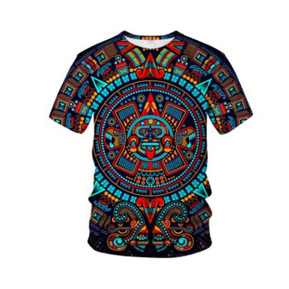 Pánske tričko s krátkymi rukávmi v štýle vintage tribal