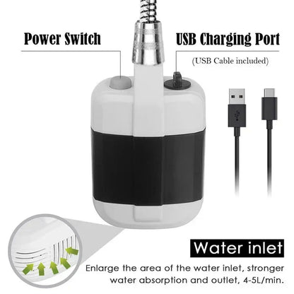 🚿Vonkajšia prenosná sprcha s napájaním cez USB