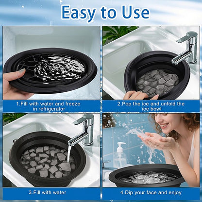 ❄️Časovo obmedzená zľava 50 %🧖 Skladacia silikónová ľadová kompresná misa, zázračná ranná chladiaca terapia na obnovu pokožky a zníženie opuchov.