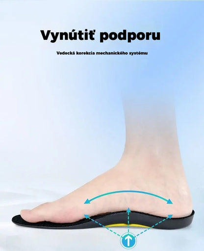 Vložka do topánok s odpruženou podporou klenby a odrazom veľrybieho podošvy