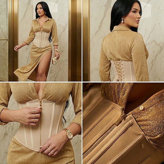 🎀Časovno omejen 50 % popust👗Dvojno nastavljiva naprava za oblikovanje in zategovanje pasu za takojšnjo postavo peščene ure.