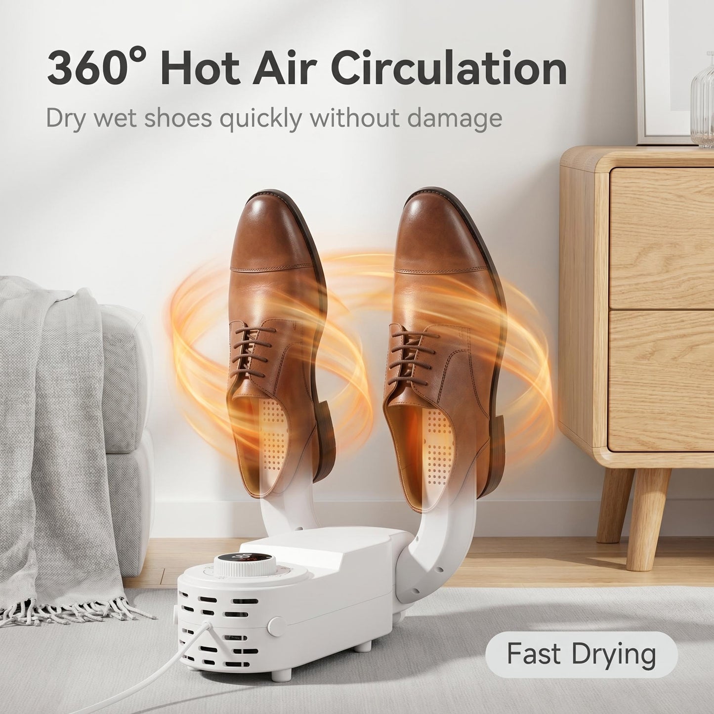 🌬Skladací sušič topánok 4 v 1 | Prenosný sušič topánok s konštantnou teplotou 360°, horúcim vzduchom, UV sterilizáciou a časovačom👟✨