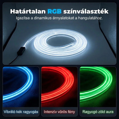 🌈Flexibilné optické ambientné osvetlenie v aute｜Nastaviteľné viacfarebné RGB osvetlenie, ktoré okamžite maximalizuje atmosféru vo vnútri auta🚗