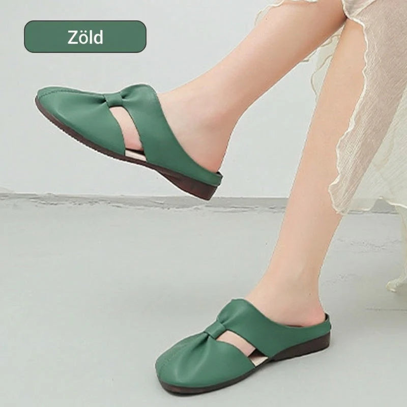 👡 Dámske mules s mašľou – mäkká podrážka | Módny dizajn, ľahké a pružné – ideálne na prechádzky a mestské aktivity 🛍️