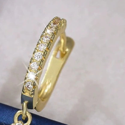 💎Elegantné kruhové náušnice s visiacou kvapkou