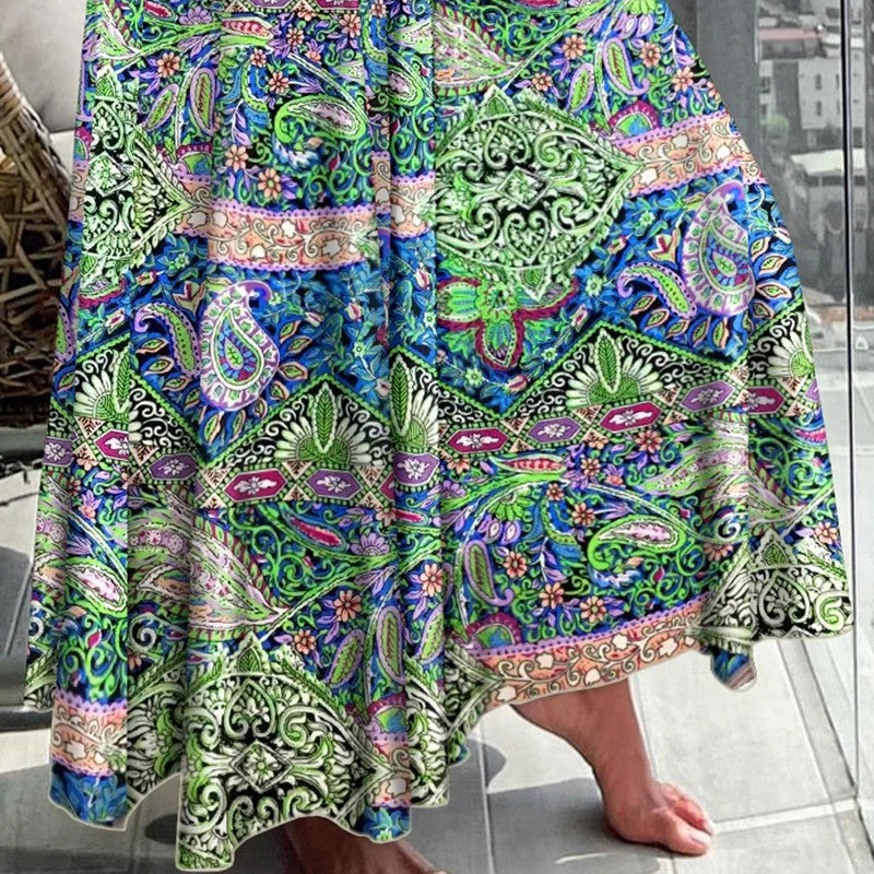 👗Dámska kvetinová sukňa s vysokým pásom